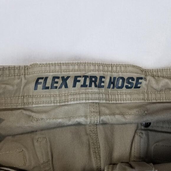 Duluth Trading Flex Fire Hose Cargo Pants Mens 36x36 Khaki Standard Fit Stretch - Picture 3 of 12